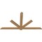 Ekena Millwork Kennewick Timber Gable Bracket, Western Red Cedar, 96"W x 52"H x 1 1/2"D x 5 1/2"F, 13/12 Pitch GBW096X52X0206KEN00SWR - alternate 2